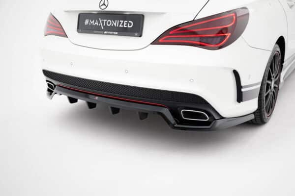 MAXTON DESIGN - Spoiler pod zadný nárazník Mercedes-Benz CLA AMG-Line C117, Čierny lesk – Obrázok 6