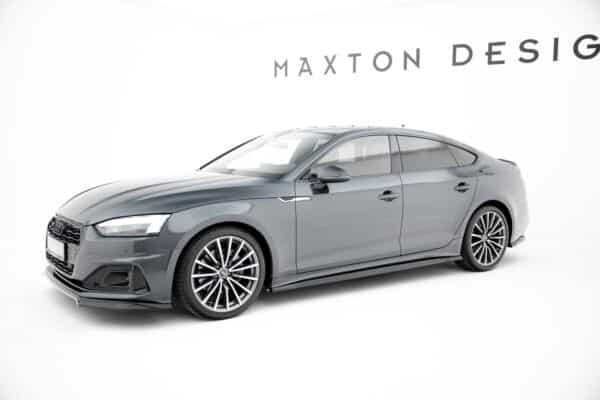 MAXTON DESIGN - Lišty pod bočné prahy Audi A5 Sportback F5 Facelift, Čierny lesk – Obrázok 3
