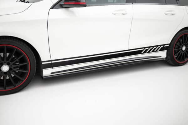 MAXTON DESIGN - Lišty pod bočné prahy Mercedes-Benz CLA AMG-Line C117, Čierny lesk – Obrázok 6