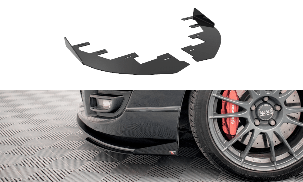 MAXTON DESIGN - Street Pro Predné splitre Mazda 3 MPS Mk1, Čierna Lesklá