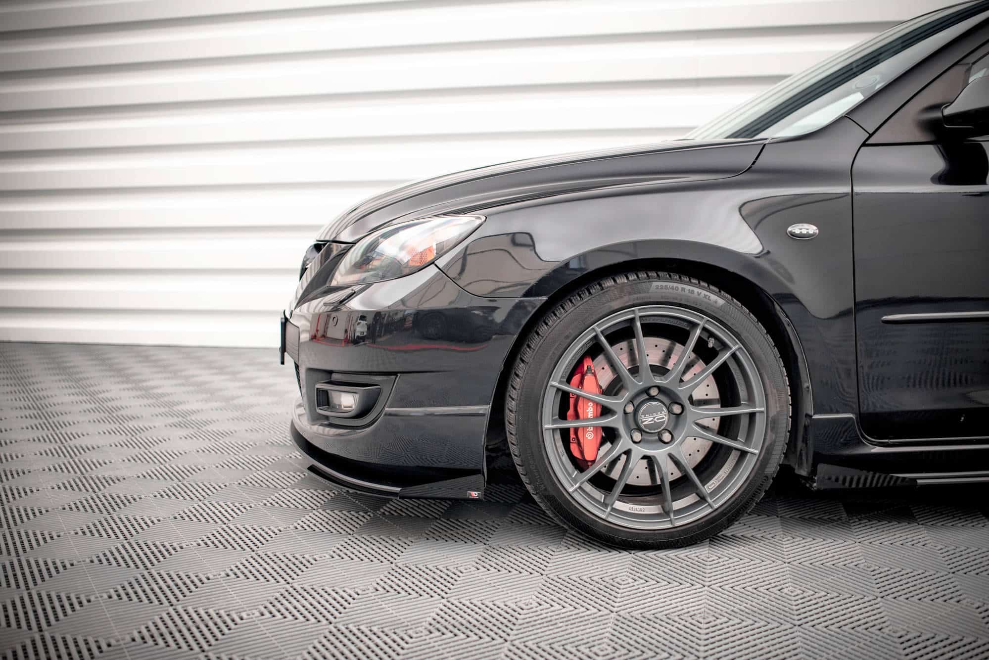 MAXTON DESIGN - Street Pro Predné splitre Mazda 3 MPS Mk1, Čierna Lesklá – Obrázok 3
