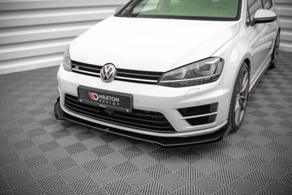 MAXTON DESIGN - Street Pro Predné splitre Volkswagen Golf R Mk7, Čierna Lesklá – Obrázok 2