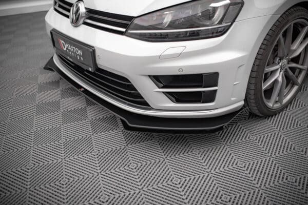MAXTON DESIGN - Street Pro Predné splitre Volkswagen Golf R Mk7, Čierna Lesklá – Obrázok 3