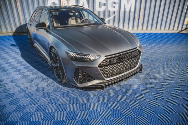 MAXTON DESIGN - Spoiler pod predný nárazník V.1 Audi RS6 C8, Čierny lesk – Obrázok 2