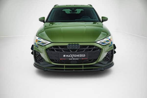 MAXTON DESIGN - Spoiler pod predný nárazník V.1 Audi S3 / A3 S-line 8Y Facelift, Čierny lesk – Obrázok 2