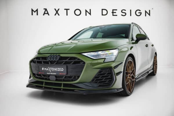 MAXTON DESIGN - Spoiler pod predný nárazník V.1 Audi S3 / A3 S-line 8Y Facelift, Čierny lesk – Obrázok 3