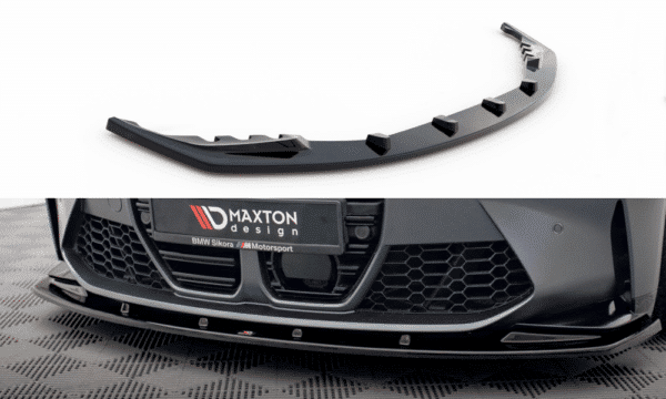 MAXTON DESIGN - Spoiler pod Predný náraznik  V.1 vhodné pre BMW M3 Sedan / Touring G80 / G81 , Čierny lesk
