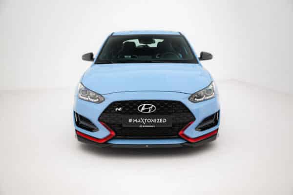 MAXTON DESIGN - Spoiler pod predný nárazník V.1 Hyundai Veloster N Mk2, Čierny lesk – Obrázok 3
