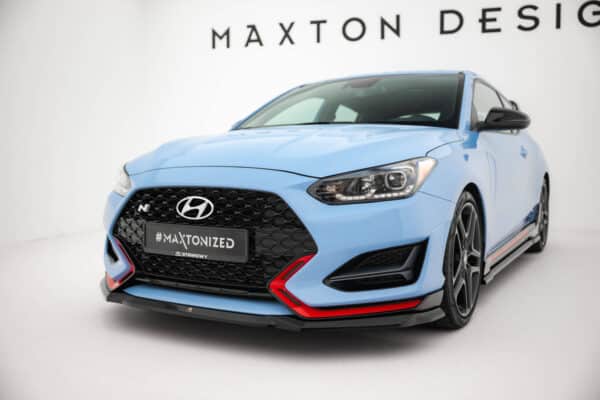 MAXTON DESIGN - Spoiler pod predný nárazník V.1 Hyundai Veloster N Mk2, Čierny lesk – Obrázok 2