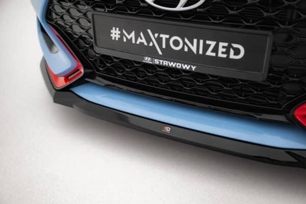 MAXTON DESIGN - Spoiler pod predný nárazník V.1 Hyundai Veloster N Mk2, Čierny lesk – Obrázok 4