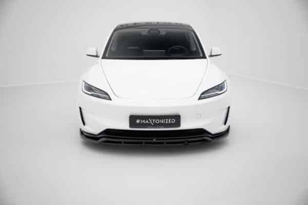 MAXTON DESIGN - Spoiler pod predný nárazník V.1 Tesla Model 3 Performance Mk1 Facelift, Čierny lesk – Obrázok 3