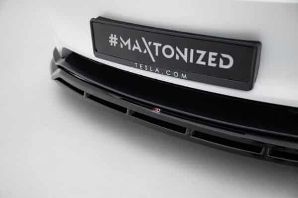 MAXTON DESIGN - Spoiler pod predný nárazník V.1 Tesla Model 3 Performance Mk1 Facelift, Čierny lesk – Obrázok 5