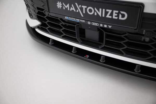 MAXTON DESIGN - Spoiler pod predný nárazník V.1 Volkswagen Golf GTI / GTE / R-Line Mk8 Facelift, Čierny lesk – Obrázok 2