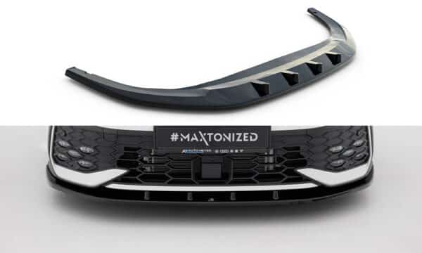 MAXTON DESIGN - Spoiler pod predný nárazník V.1 Volkswagen Golf GTI / GTE / R-Line Mk8 Facelift, Čierny lesk