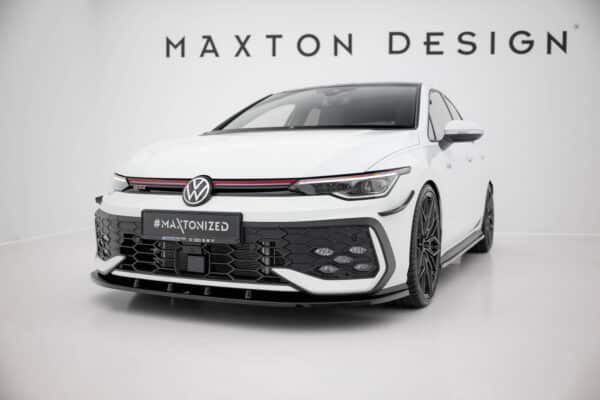 MAXTON DESIGN - Spoiler pod predný nárazník V.1 Volkswagen Golf GTI / GTE / R-Line Mk8 Facelift, Čierny lesk – Obrázok 5
