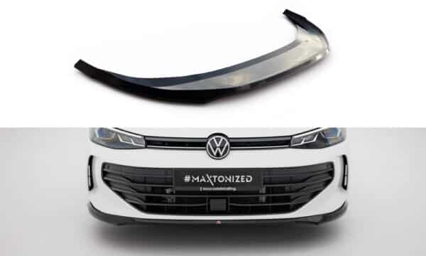 MAXTON DESIGN - Spoiler pod predný nárazník V.1 Volkswagen Passat B9, Čierny lesk