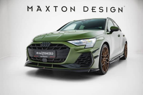 MAXTON DESIGN - Spoiler pod predný nárazník V.2 Audi S3 / A3 S-line 8Y Facelift, Čierny lesk – Obrázok 3