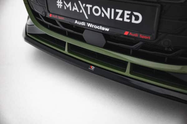 MAXTON DESIGN - Spoiler pod predný nárazník V.2 Audi S3 / A3 S-line 8Y Facelift, Čierny lesk – Obrázok 4