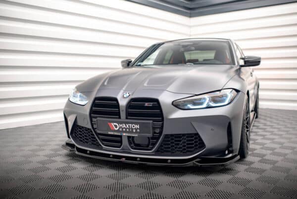 MAXTON DESIGN - Spoiler pod Predný náraznik  V.2 vhodné pre BMW M3 Sedan / Touring G80 / G81 , Čierny lesk , – Obrázok 2