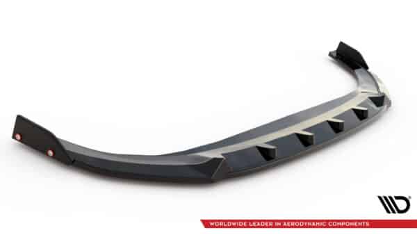 MAXTON DESIGN - Spoiler pod predný nárazník V.2 + Splitre Volkswagen Golf GTI / GTE / R-Line Mk8 Facelift, Čierny lesk – Obrázok 5