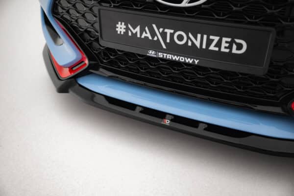 MAXTON DESIGN - Spoiler pod predný nárazník V.2 Hyundai Veloster N Mk2, Čierny lesk – Obrázok 3