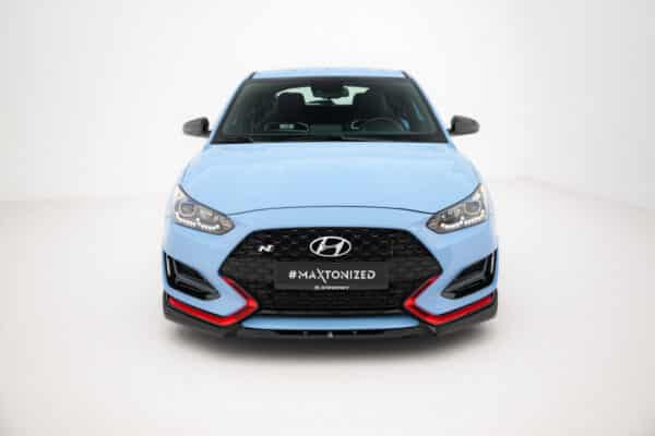 MAXTON DESIGN - Spoiler pod predný nárazník V.2 Hyundai Veloster N Mk2, Čierny lesk – Obrázok 4