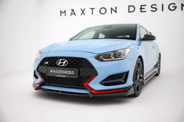 MAXTON DESIGN - Spoiler pod predný nárazník V.2 Hyundai Veloster N Mk2, Čierny lesk – Obrázok 2