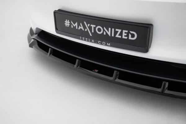 MAXTON DESIGN - Spoiler pod predný nárazník V.2 Tesla Model 3 Performance Mk1 Facelift, Čierny lesk – Obrázok 4