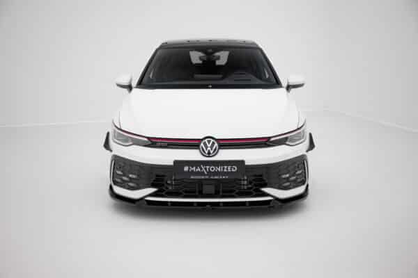 MAXTON DESIGN - Spoiler pod predný nárazník V.2 Volkswagen Golf GTI / GTE / R-Line Mk8 Facelift, Čierny lesk – Obrázok 2
