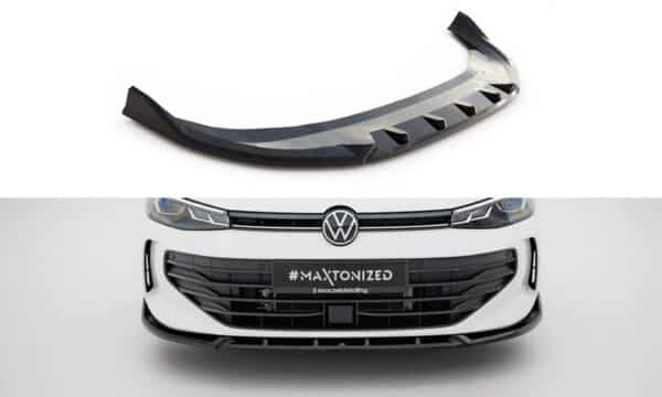 MAXTON DESIGN - Spoiler pod predný nárazník V.2 Volkswagen Passat B9, Čierny lesk