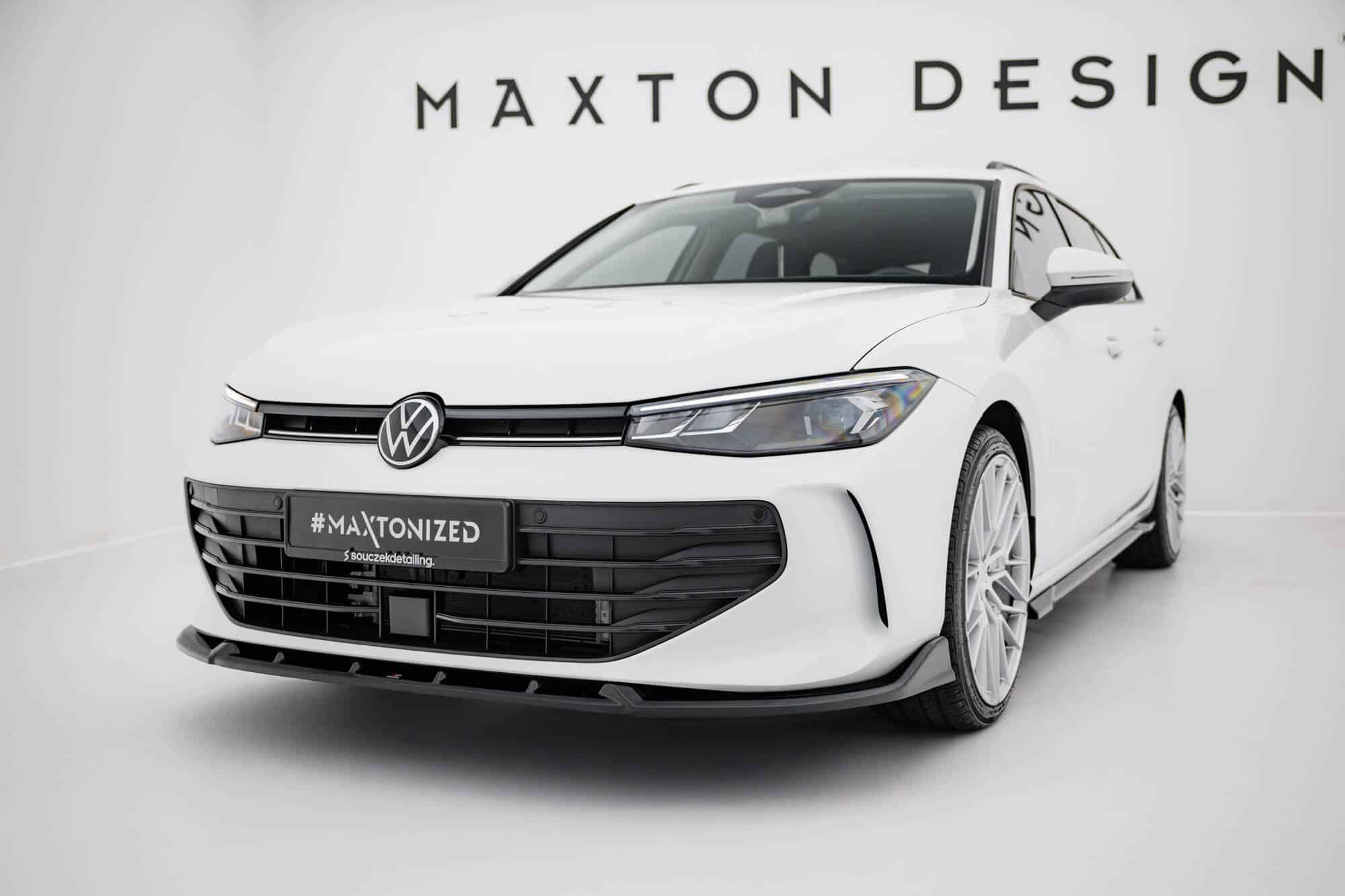 MAXTON DESIGN - Spoiler pod predný nárazník V.2 Volkswagen Passat B9, Čierny lesk – Obrázok 4