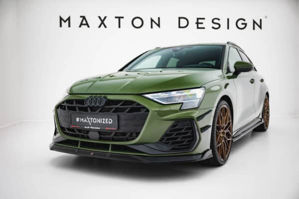 MAXTON DESIGN - Spoiler pod predný nárazník V.3 Audi S3 / A3 S-line 8Y Facelift, Čierny lesk – Obrázok 4