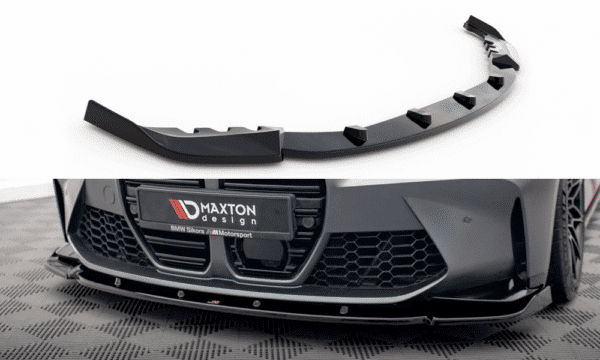 MAXTON DESIGN - Spoiler pod Predný náraznik V.3 vhodné pre BMW M3 Sedan / Touring G80 / G81 , Čierny lesk
