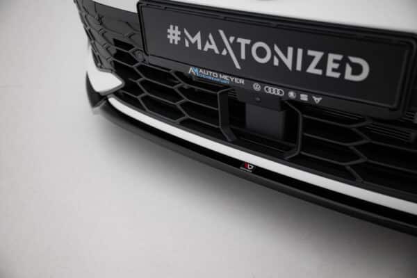 MAXTON DESIGN - Spoiler pod predný nárazník V.3 Volkswagen Golf GTI / GTE / R-Line Mk8 Facelift, Čierny lesk – Obrázok 4