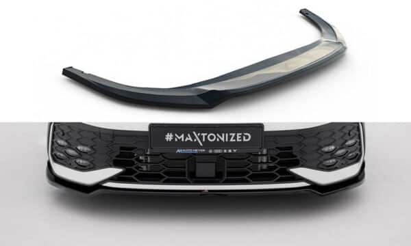 MAXTON DESIGN - Spoiler pod predný nárazník V.3 Volkswagen Golf GTI / GTE / R-Line Mk8 Facelift, Čierny lesk