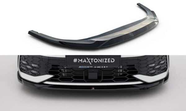 MAXTON DESIGN - Spoiler pod predný nárazník V.4 Volkswagen Golf GTI / GTE / R-Line Mk8 Facelift, Čierny lesk