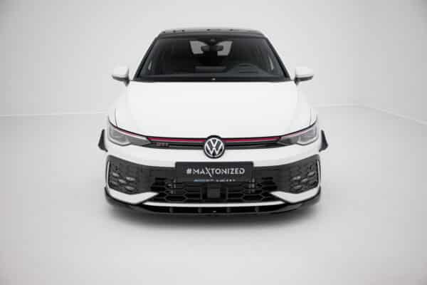 MAXTON DESIGN - Spoiler pod predný nárazník V.5 Volkswagen Golf GTI / GTE / R-Line Mk8 Facelift, Čierny lesk – Obrázok 3