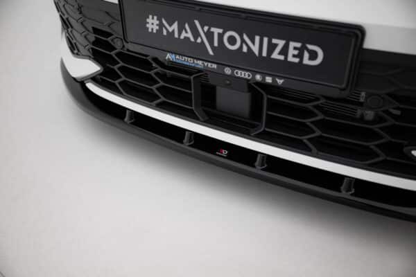 MAXTON DESIGN - Spoiler pod predný nárazník V.5 Volkswagen Golf GTI / GTE / R-Line Mk8 Facelift, Čierny lesk – Obrázok 2
