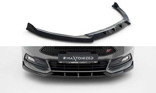MAXTON DESIGN - Spoiler pod predný nárazník V.6 Ford Focus ST Mk3 Facelift, Čierny lesk