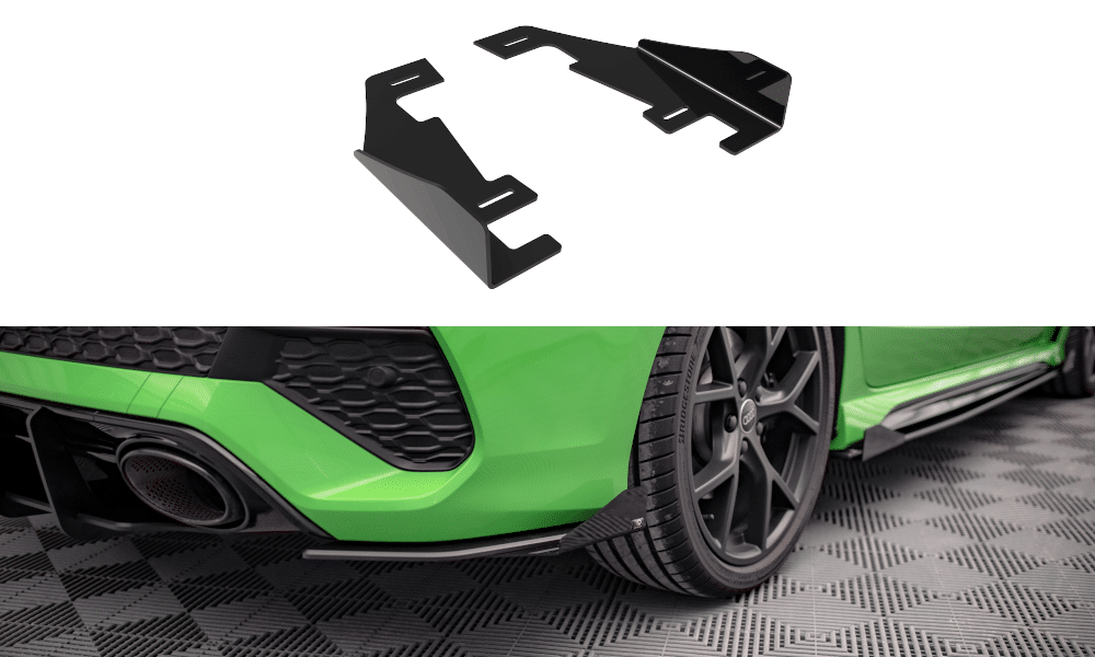 MAXTON DESIGN - Street Pro Bočné splitre zadného nárazníka Audi RS3 Sedan 8Y, Čierna Lesklá