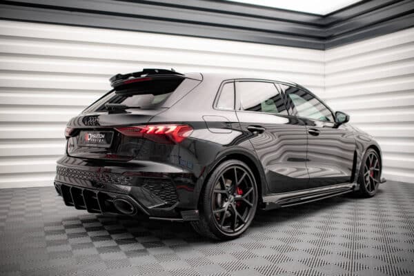 MAXTON DESIGN - Street Pro Bočné splitre zadného nárazníka Audi RS3 Sportback 8Y, Čierna Lesklá – Obrázok 3