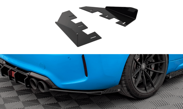 MAXTON DESIGN - Street Pro Bočné splitre zadného nárazníka vhodné pre BMW M2 Competition F87, Čierna Lesklá