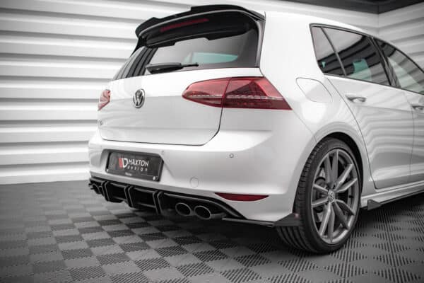 MAXTON DESIGN - Street Pro Bočné splitre zadného nárazníka Volkswagen Golf R Mk7, Čierna Lesklá – Obrázok 2