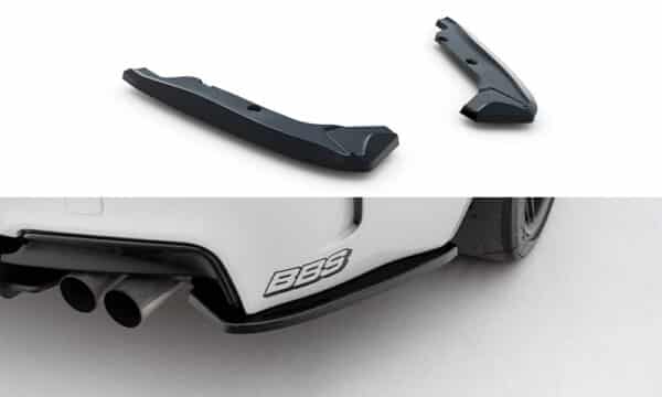 MAXTON DESIGN - Bočné spojlere zadného nárazníka  vhodné pre BMW 1 M Coupe E82, Čierny lesk