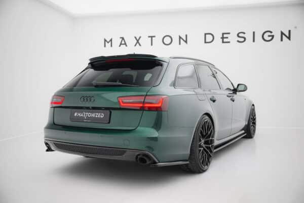 MAXTON DESIGN - Bočné spojlere zadného nárazníka V.2 Audi A6 S-line Avant, Čierny lesk – Obrázok 3