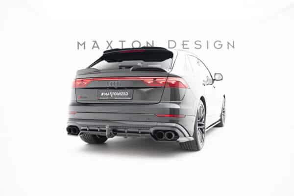 MAXTON DESIGN - Spoiler pod zadný nárazník V.2 Audi SQ8 / Q8 S-Line Mk1 Facelift2, Čierny lesk – Obrázok 4