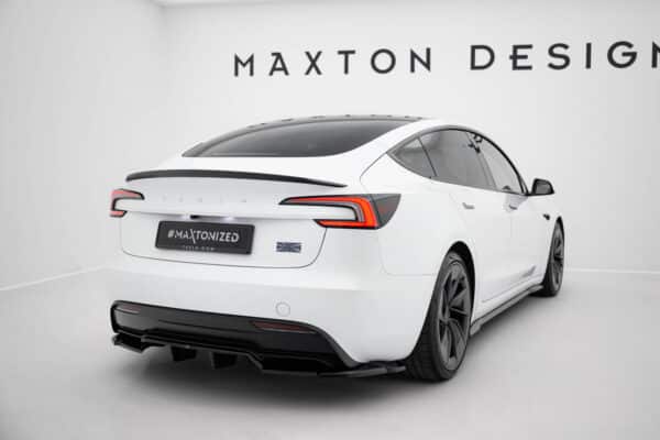 MAXTON DESIGN - Spoiler pod zadný nárazník V.2 Tesla Model 3 Performance Mk1 Facelift, Čierny lesk – Obrázok 2