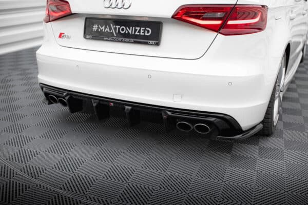 MAXTON DESIGN - Difúzor zadného nárazníka Audi S3 Sportback 8V, Čierny lesk – Obrázok 3