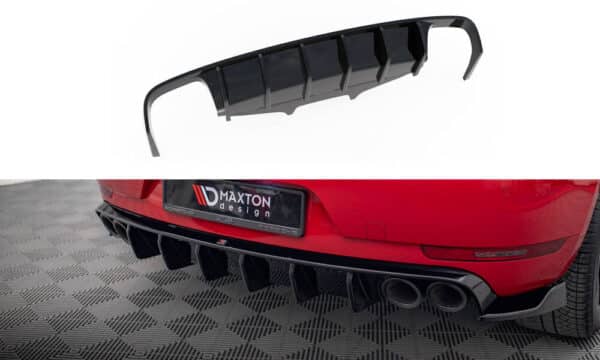 MAXTON DESIGN - Difúzor zadného nárazníka Porsche Macan GTS / Sport Design Mk1 Facelift, Čierny lesk