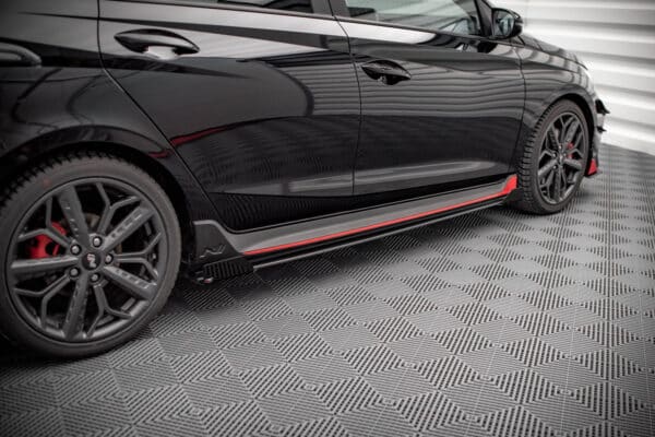 MAXTON DESIGN - Street Pro Bočné splitre Hyundai I20 N Mk3, Čierna Lesklá – Obrázok 3
